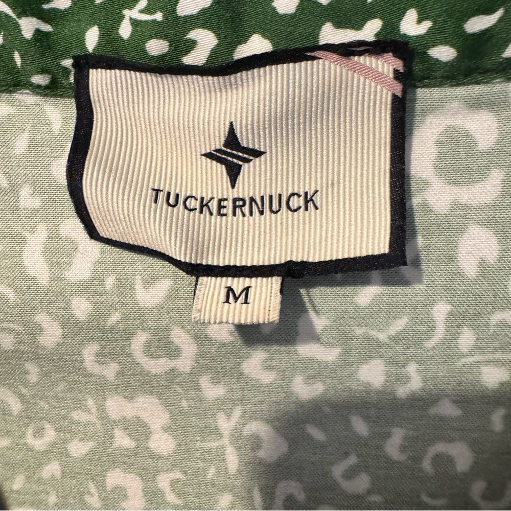 Tuckernuck Royal Green Floral Print Button Front Mini Shirt Dress | M - Picture 3 of 7